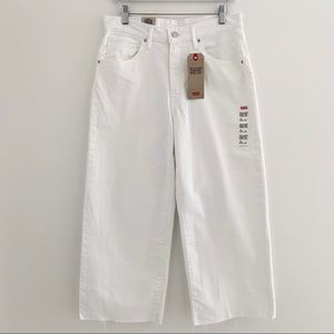 Levi’s White Mile High Cropped Leg Jeans